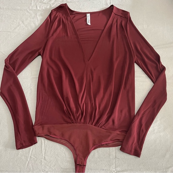 American Trends Womenu2019s Fringe Trim V Neck Long Sleeve Bodysuit Top Body Suit Concert Cowgirl Disco Outfits Leotard Jumpsuit(Dark Coffee) - American Trends